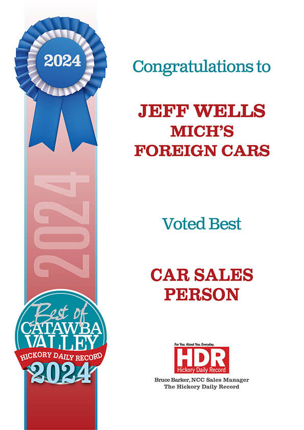 Michs Foreign Cars Award